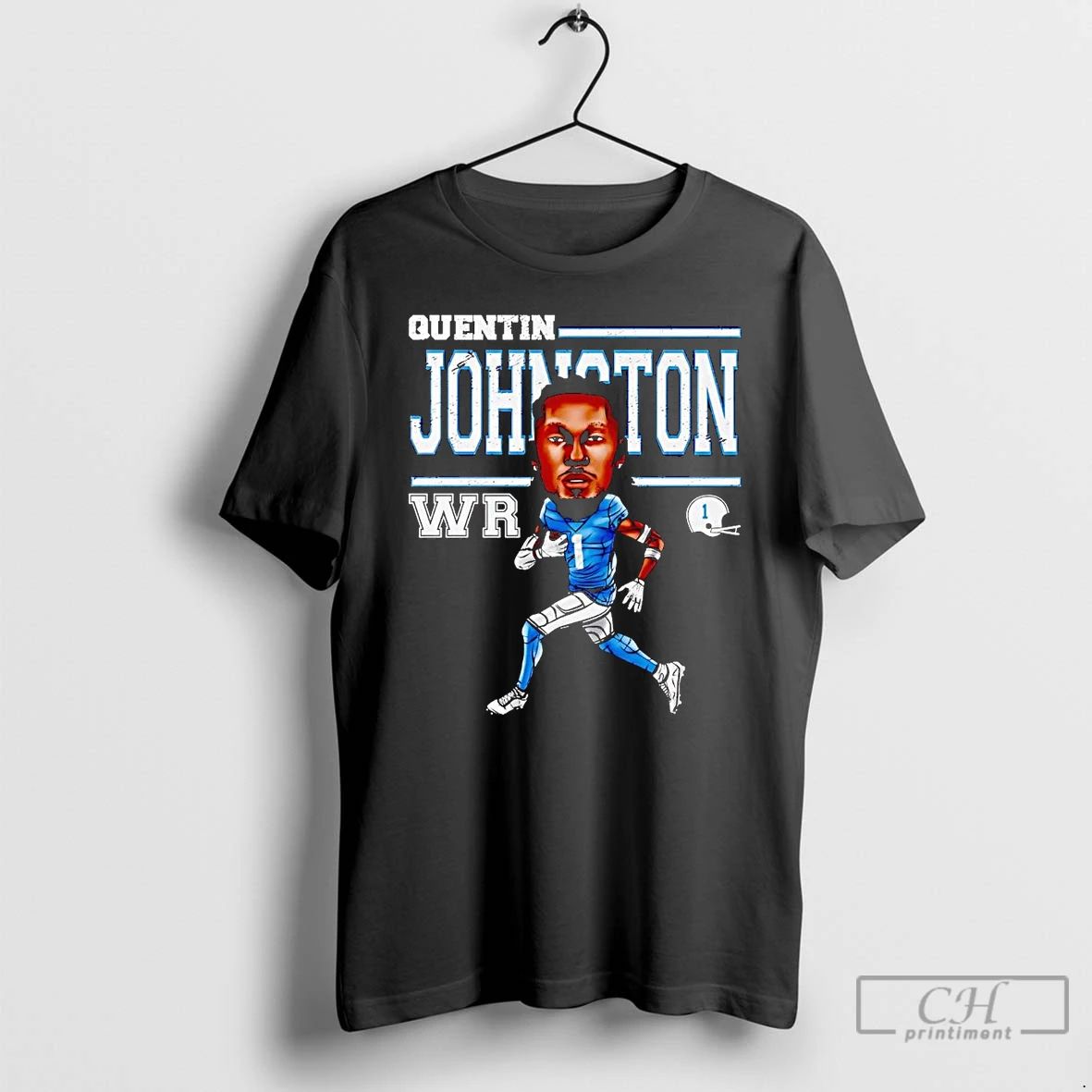 Classic Quentin Johnston Cartoon Running Los Angeles Chargers T Shirts