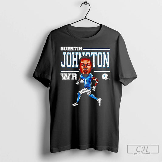 Classic Quentin Johnston Cartoon Running Los Angeles Chargers T Shirts