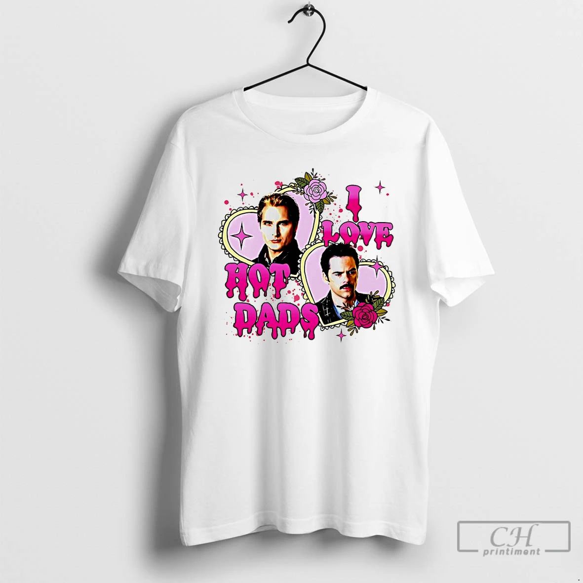 Classic Charlie Swan Carlisle Cullen I Love Hot Dads T Shirts