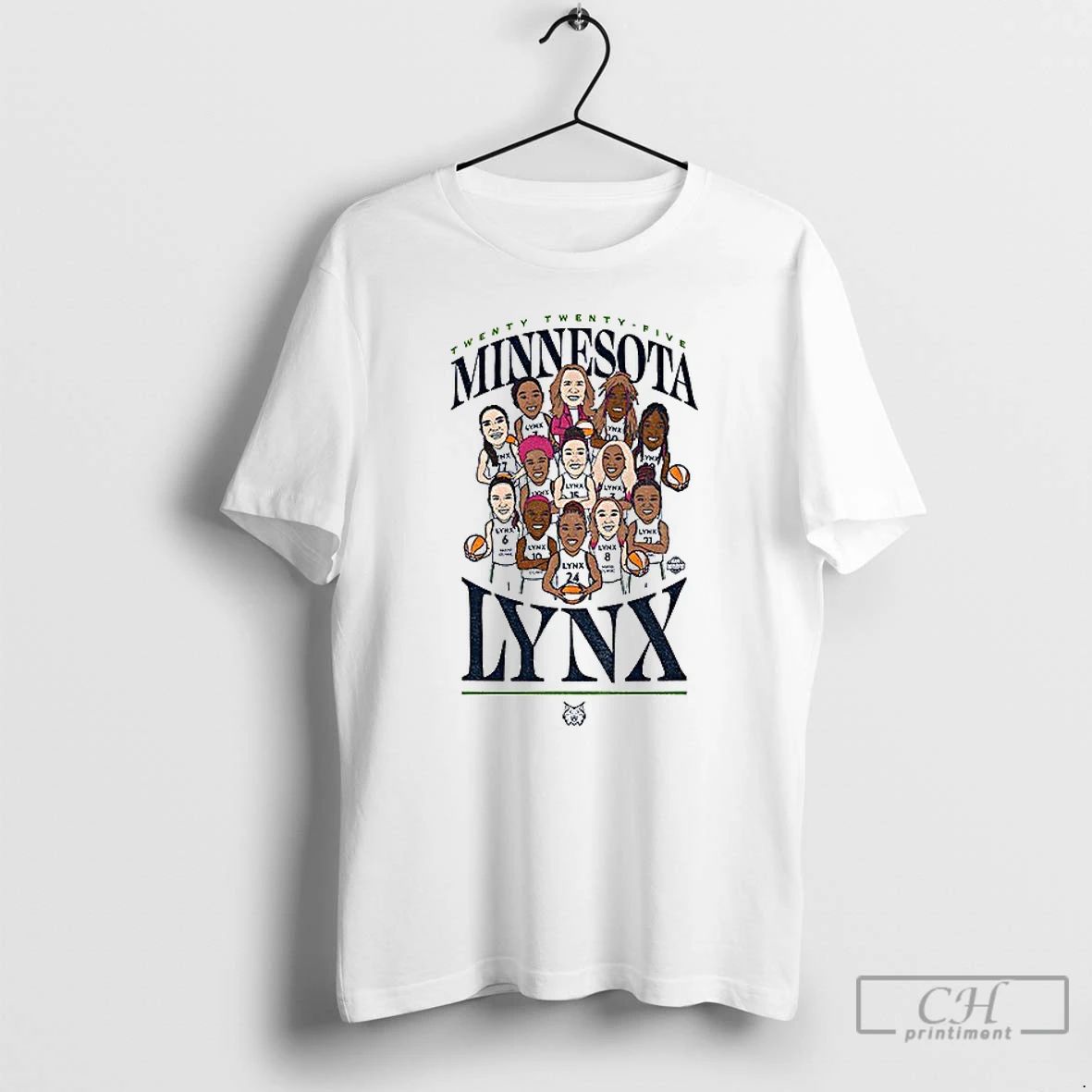 Classic Minnesota Lynx Twenty Twenty Five Caricature T Shirts