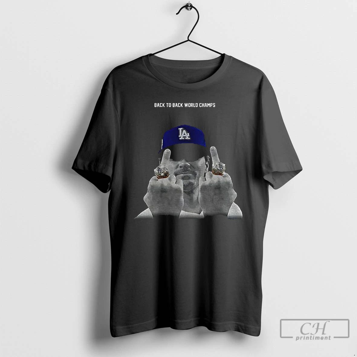 Premium Kike Hernandez Back To Back World Series Champs 2025 Middle Finger Baseball T Shirts