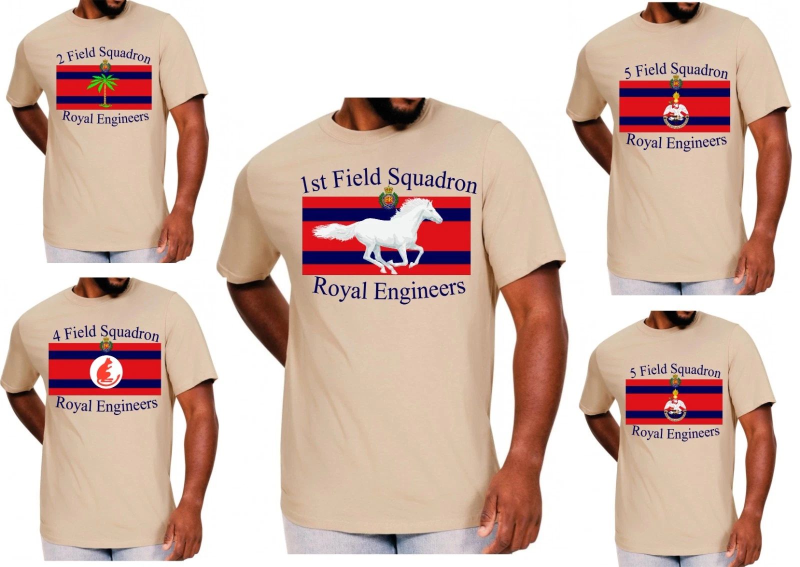 Royal Engineers T-Shirt Sapper Tshirt RE All Squadrons