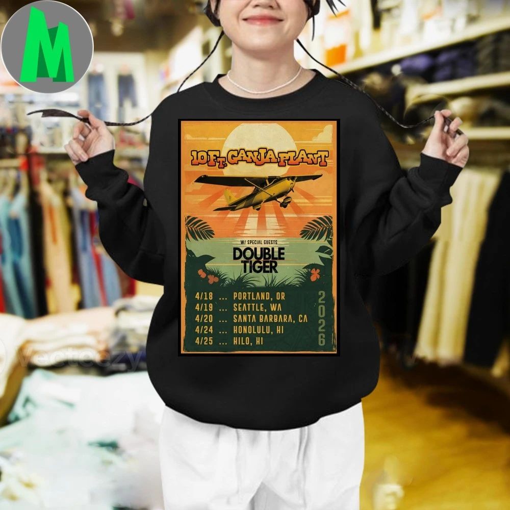 10 Ft Ganja Plant With Double Tiger Tour April 2026 Poster T-Shirt