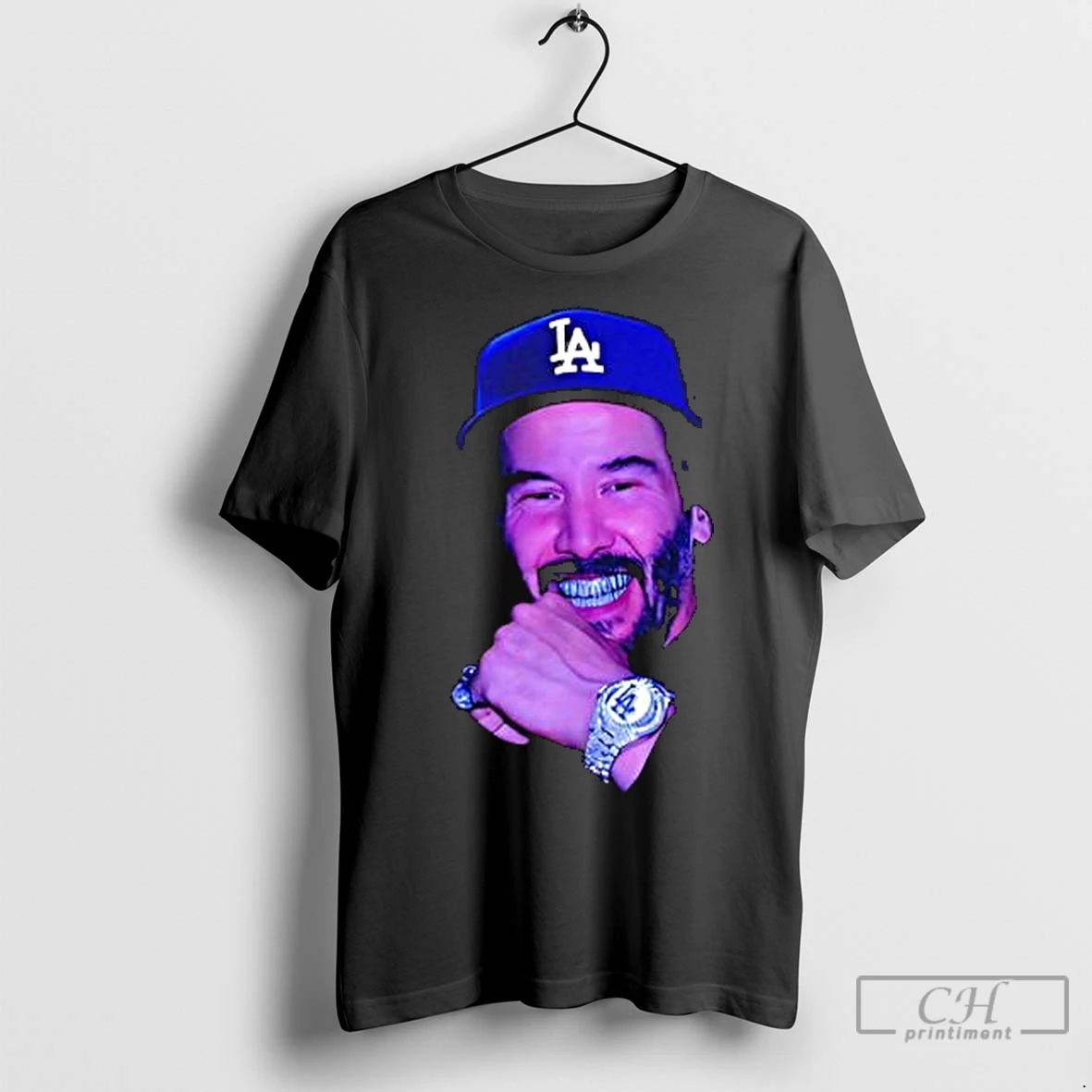 Premium La Bust Down Keanu Reeves Diamond Graphic