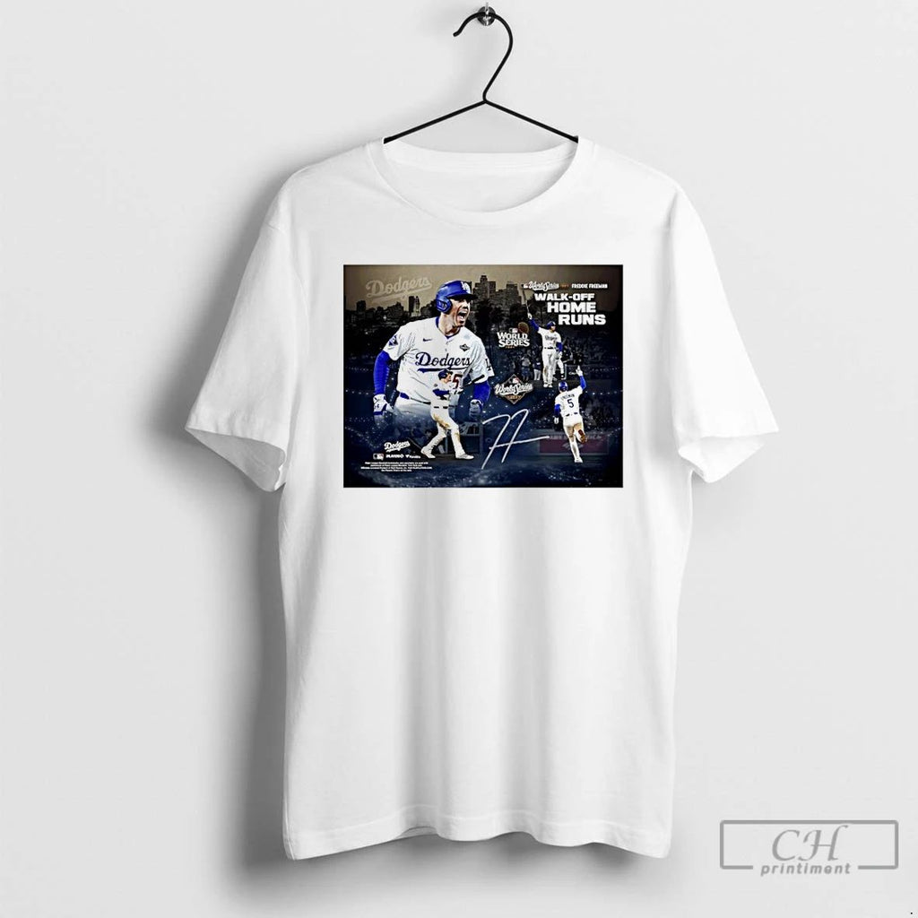 Classic Freddie Freeman Los Angeles Dodgers Autographed 2025 Postseason Moment T Shirts