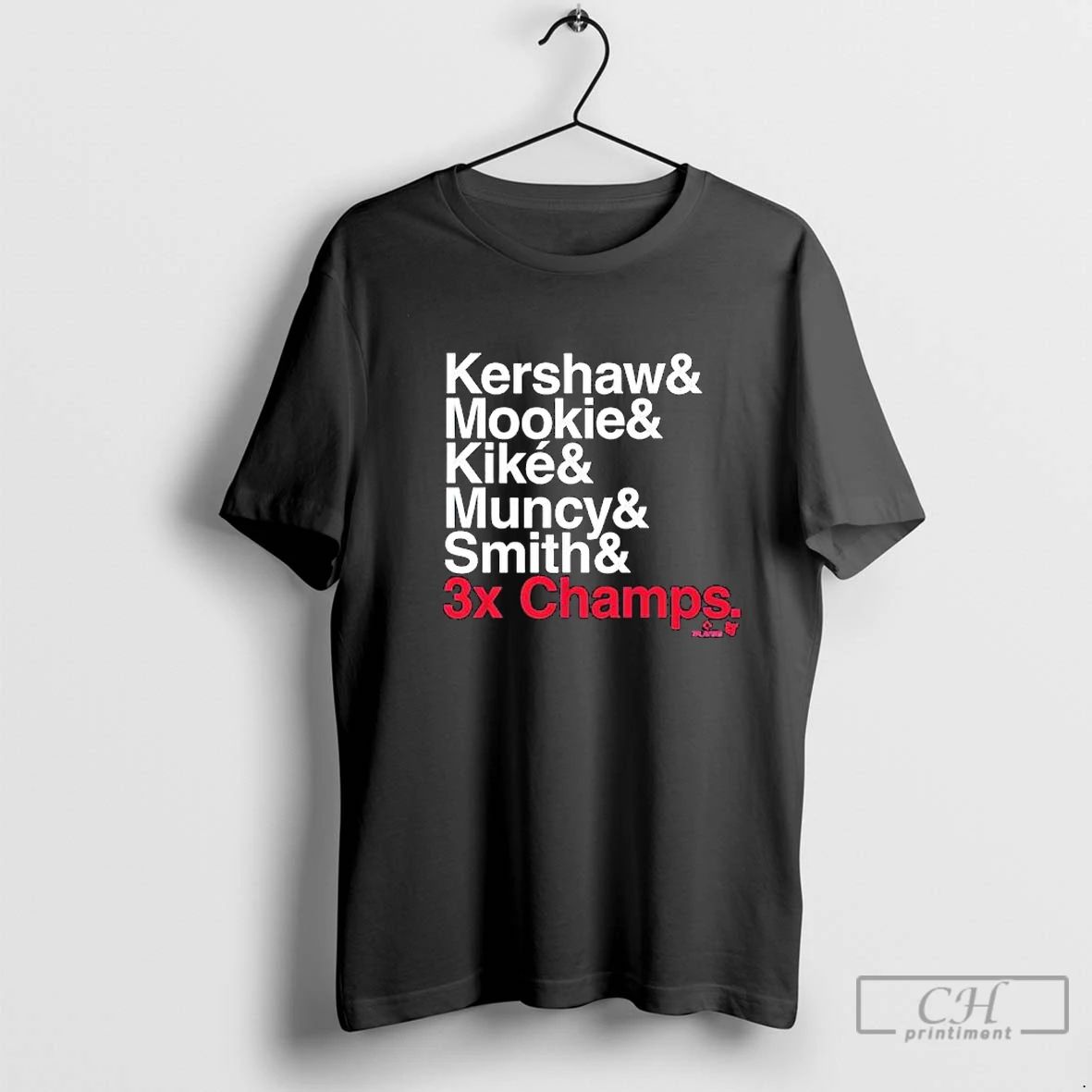 Classic Los Angeles Baseball Ampersand 3 Time Champs T Shirts