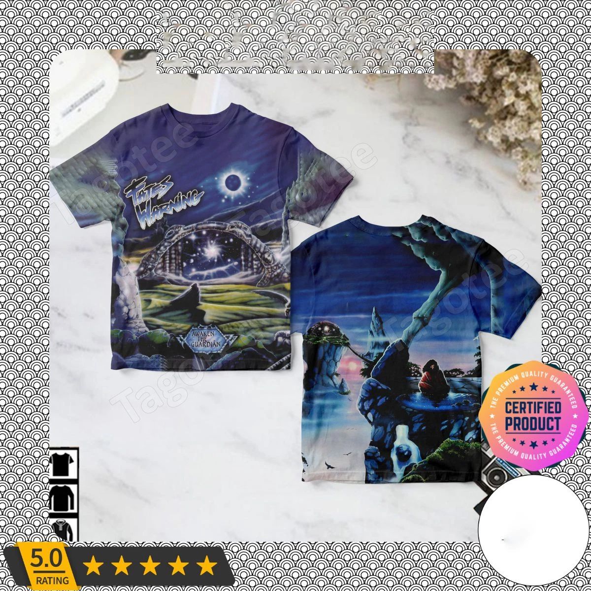 Fates Warning Awaken The Guardian Album Cover Custom 3D T-shirt 1F2210