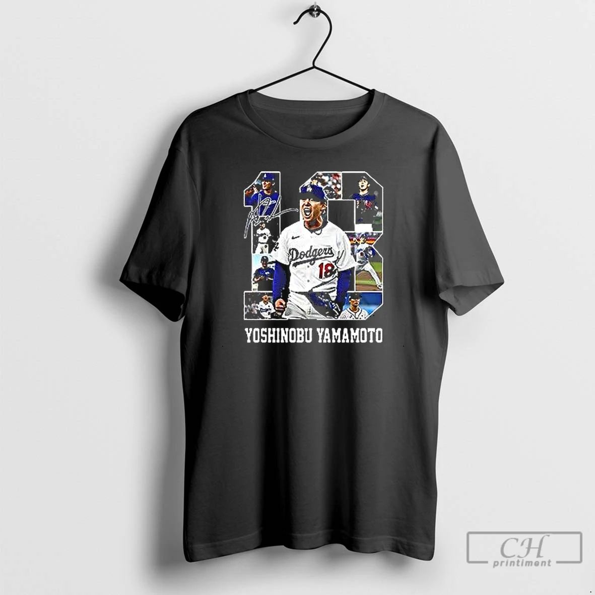 Premium Yoshinobu Yamamoto Number 18 Los Angeles Dodgers Scream T Shirts