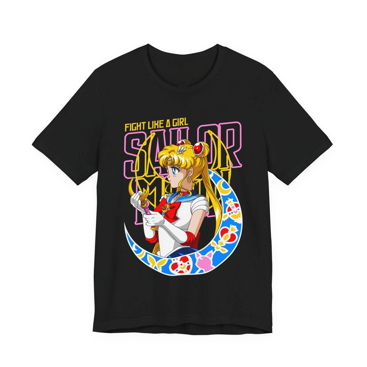 Anime Sailor Moon Fight Like A Girl T Shirt Size S - 5Xl Gift For Friends