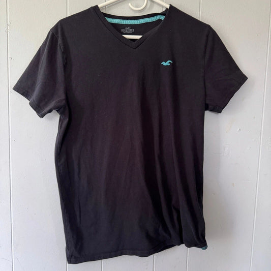 Hollister California Mens Graphic Tee Black Short Sleeve Seagull Logo Shirt M