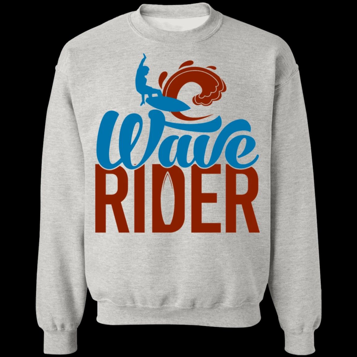 Wave Rider Surfer Surfing Beach Crewneck Sweatshirt