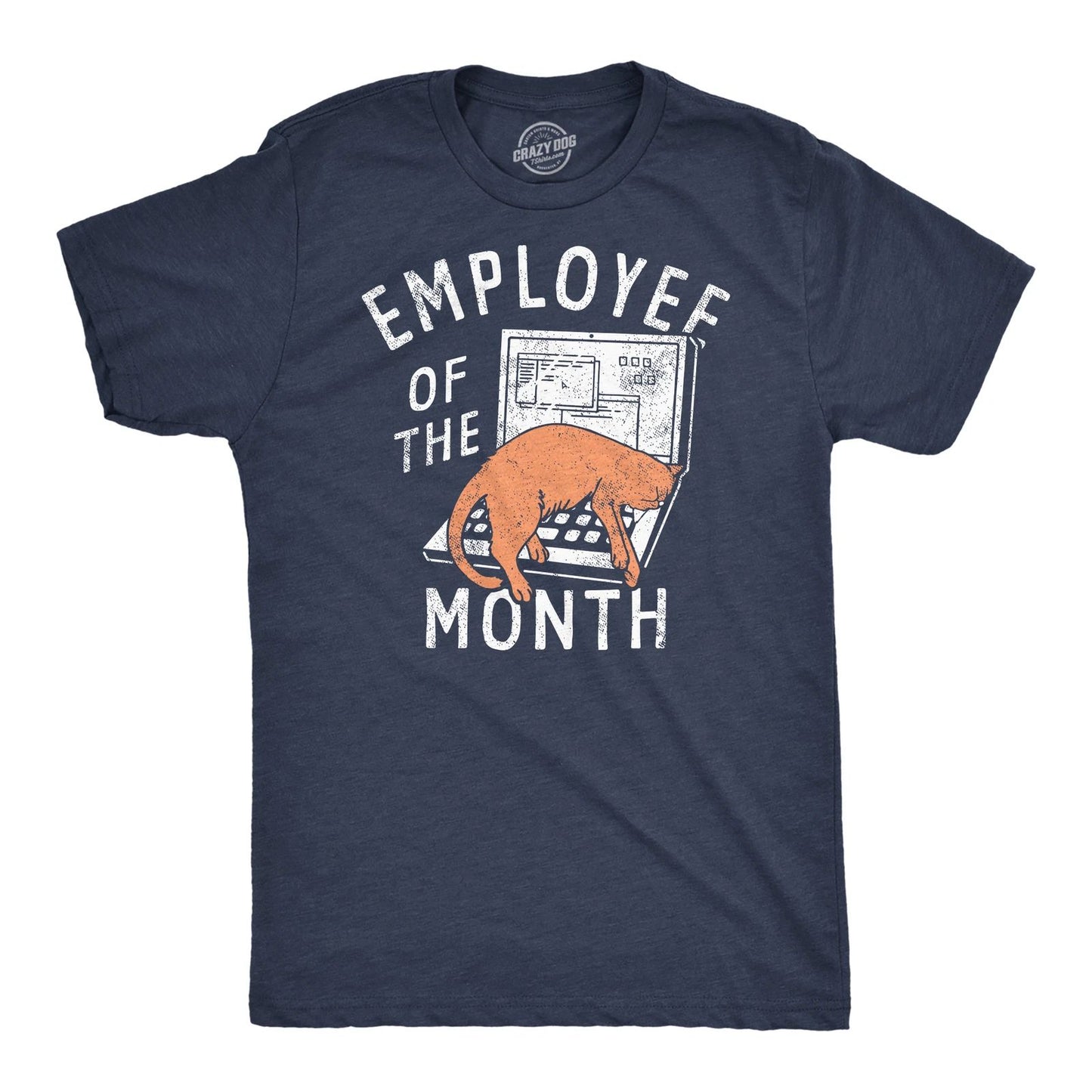 Mens Funny T Shirts Employee of The Month Sarcastic Office Tee for Men