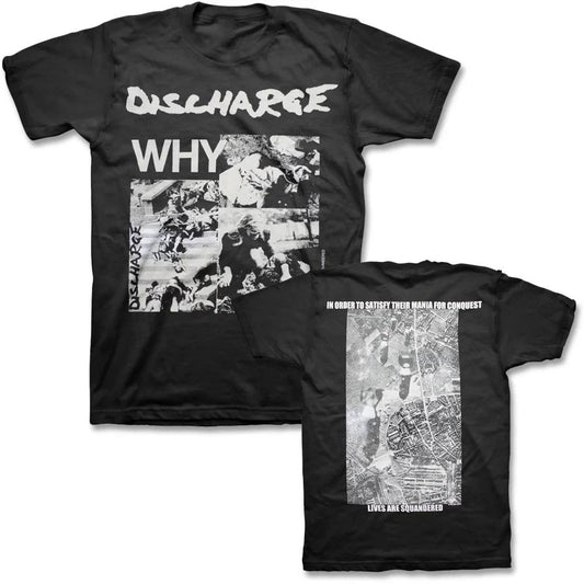 2 Sides Discharge Band Why Album Shirt Black Unisex S-5XL