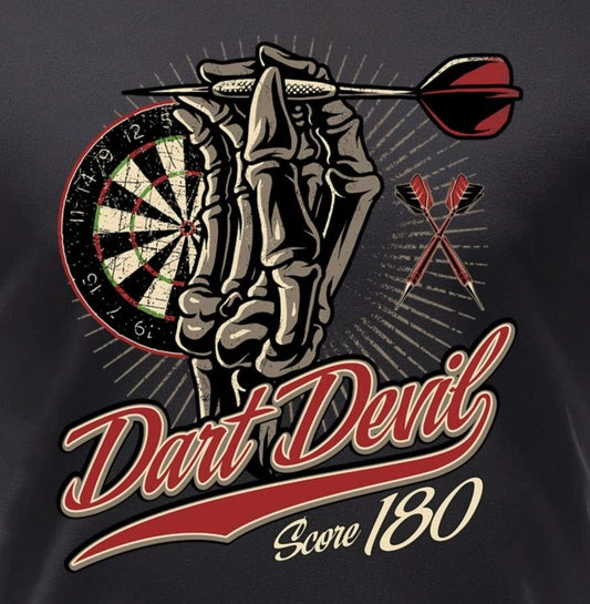 Mens T-Shirt Dart Devil 180 Funny Men Gifts Dart Shirt Sayings Shirts