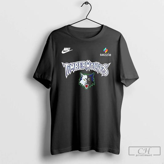 Classic 2025 26 Minnesota Timberwolves Back The Black 2 Sided T Shirts