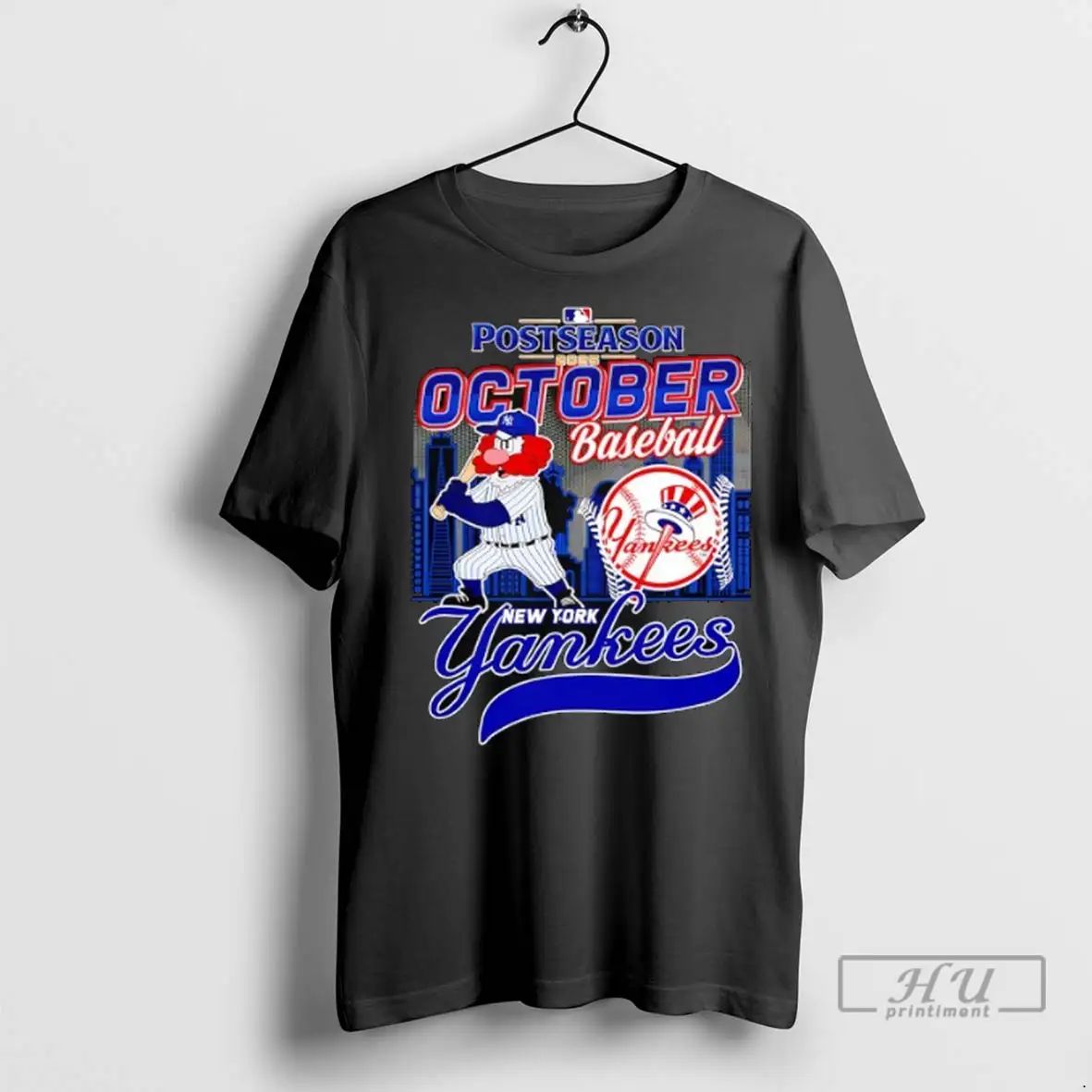 Officials New York Yankees Mascot October Baseball 2025 Mlb Postseason T Shirts