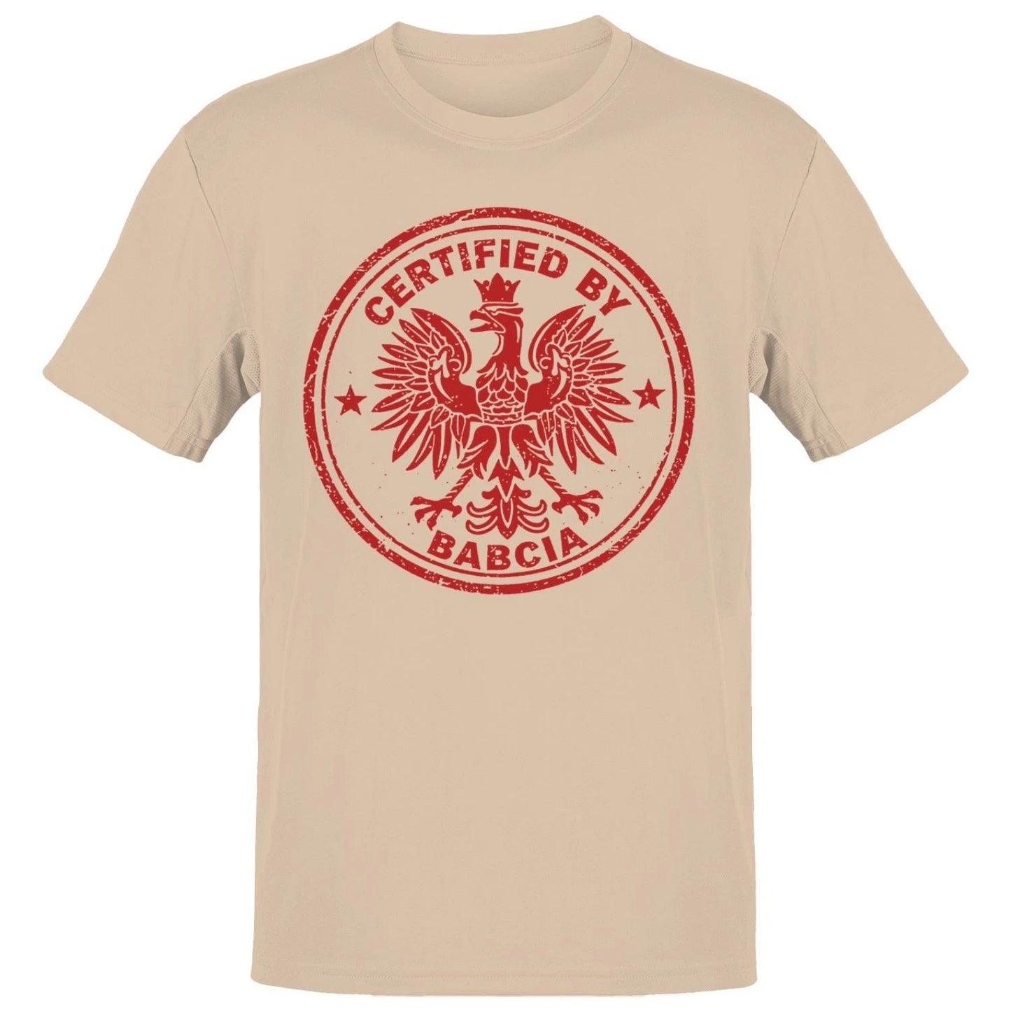 Certified by Babcia Polish Stamp Men's T-shirt