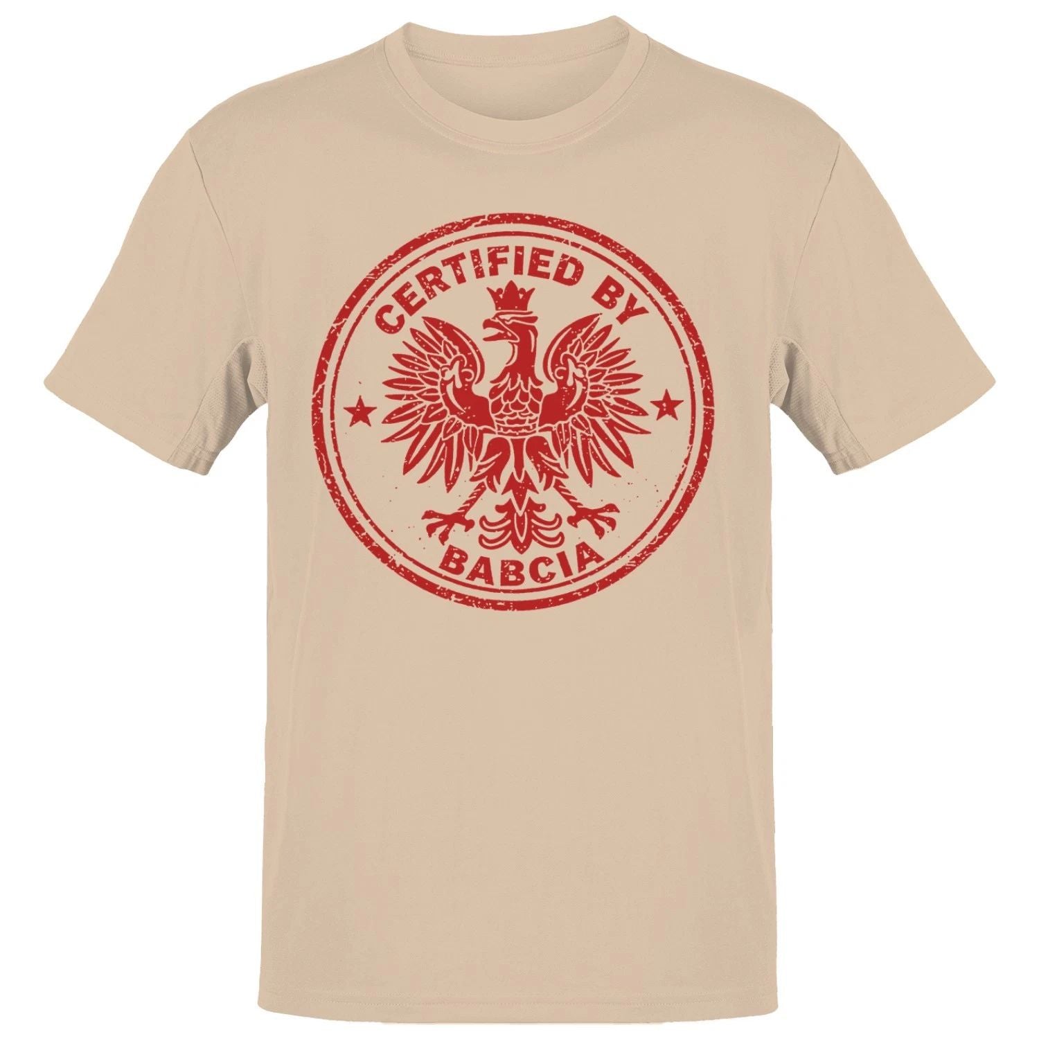 Certified by Babcia Polish Stamp Men's T-shirt