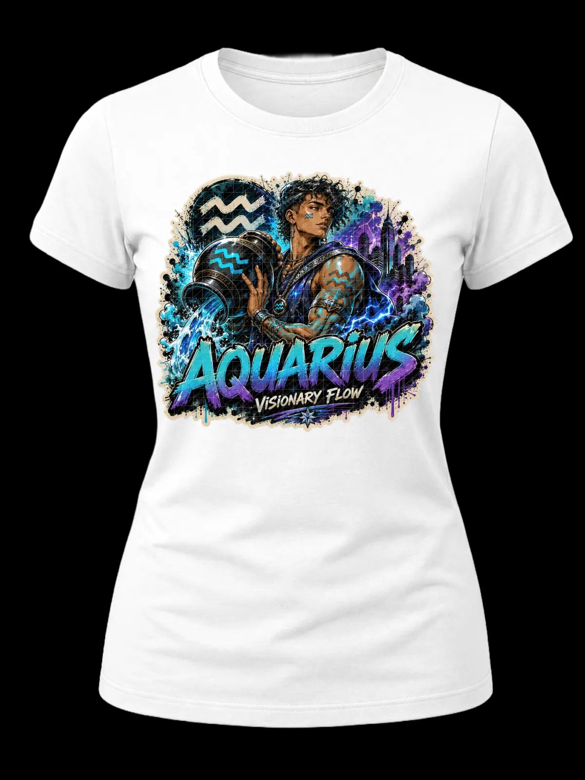 Aquarius Visionary Flow Zodiac Shirt