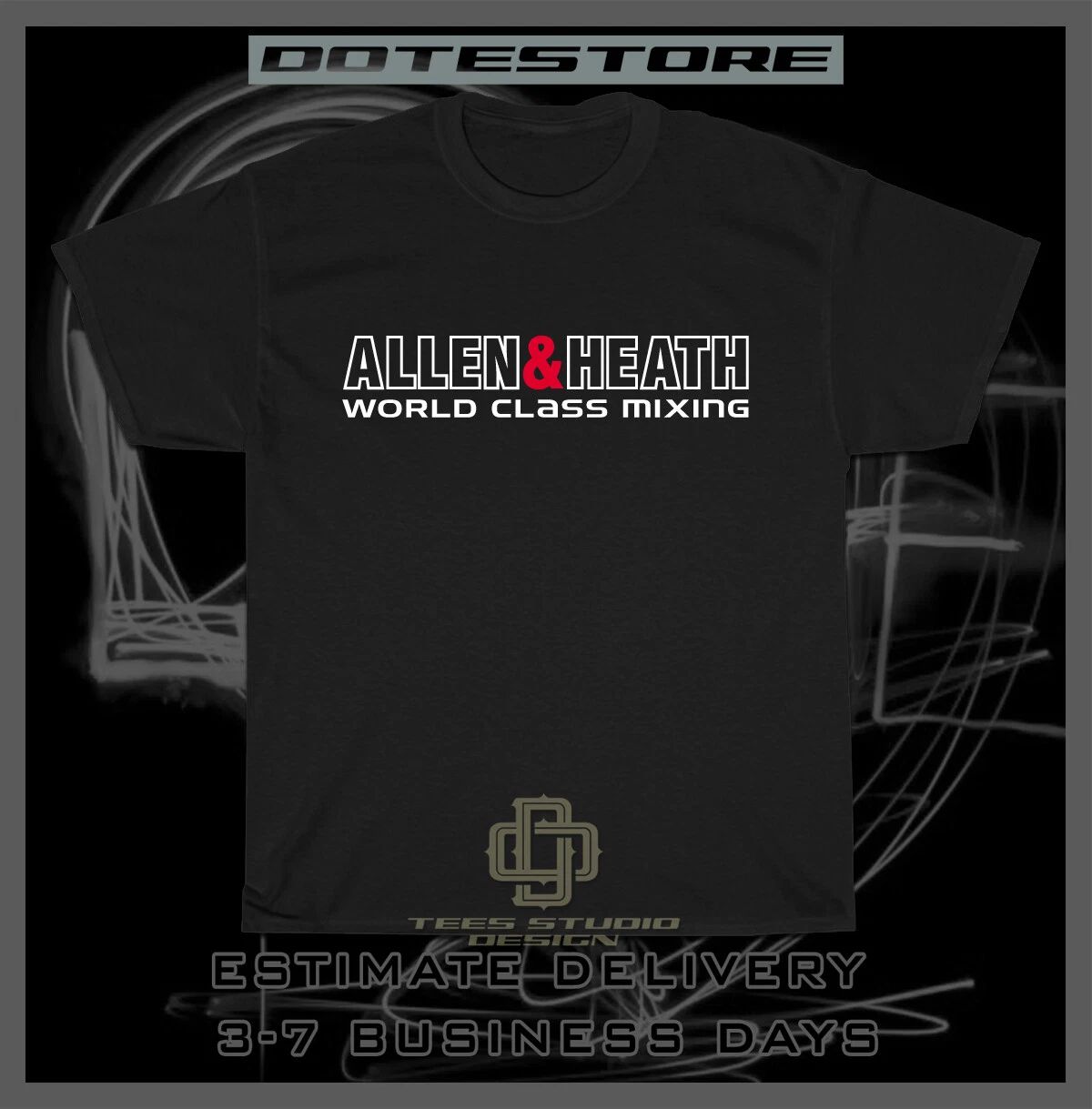 Allen & Heath World Class Mixing Logo Men's T-Shirt American Tee Shirt