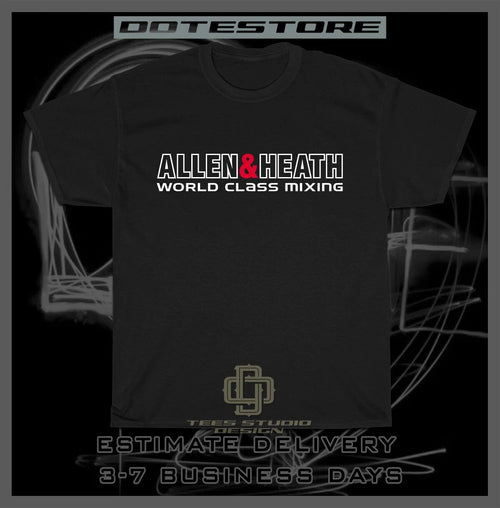 Allen & Heath World Class Mixing Logo Men's T-Shirt American Tee Shirt