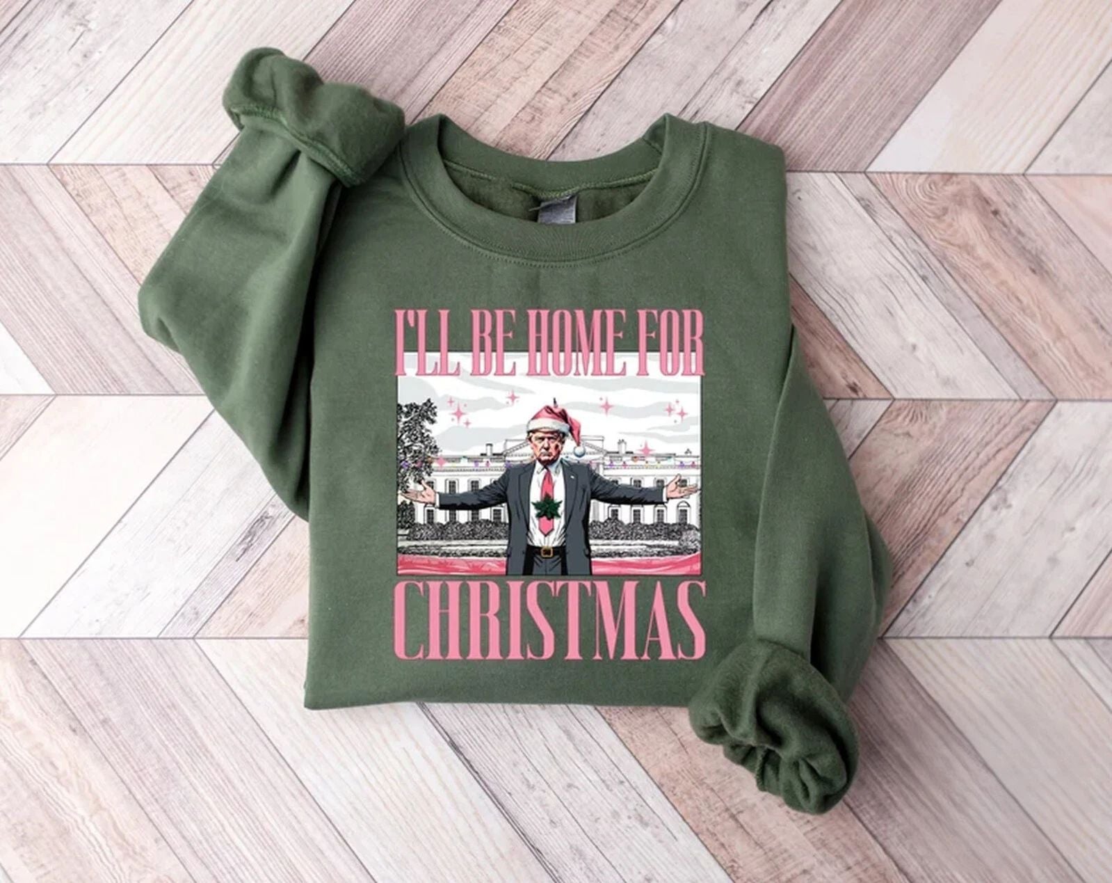 Trump I'll Be Home for Christmas 2024 Shirt, Trump Won President 47th Sweatshirt
