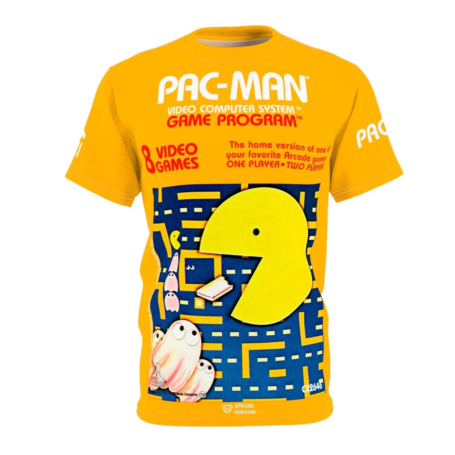 Pac-Man Atari 2600 Retro Vintage Video Game Cover T-Shirt