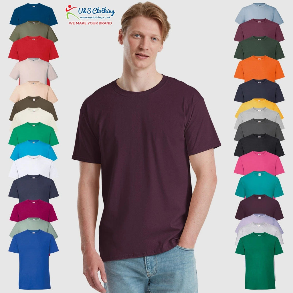 Fruit of the Loom Men's Ringspun Premium T-Shirt Soft Cotton Plain Tee T Shirt