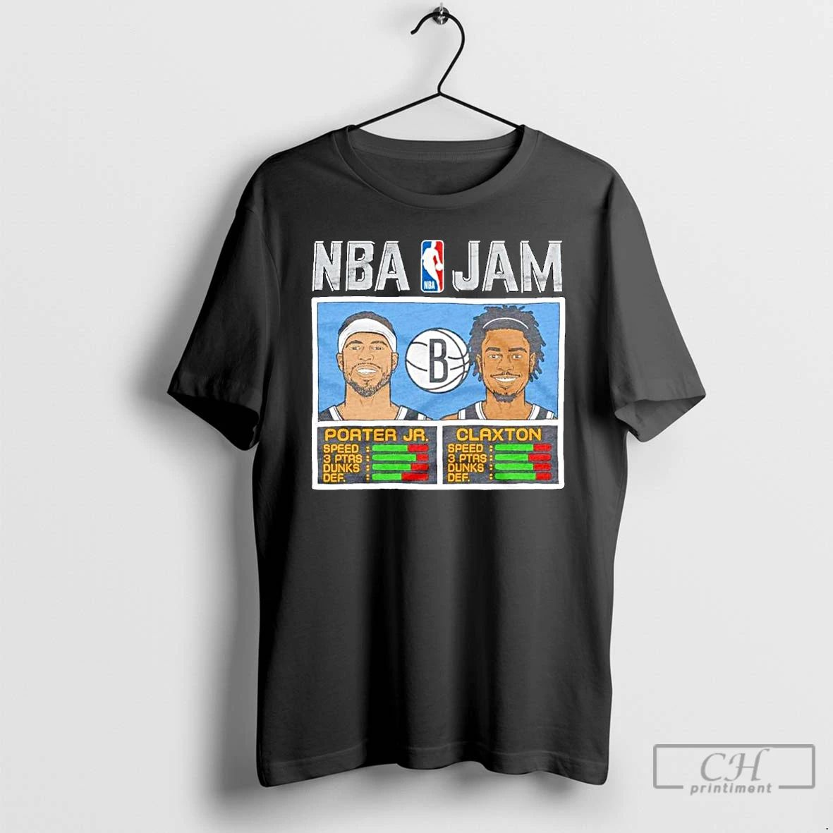 Classic Kevin Porter Jr And Nic Claxton Brooklyn Nets Nba Jam Ornaments T Shirts