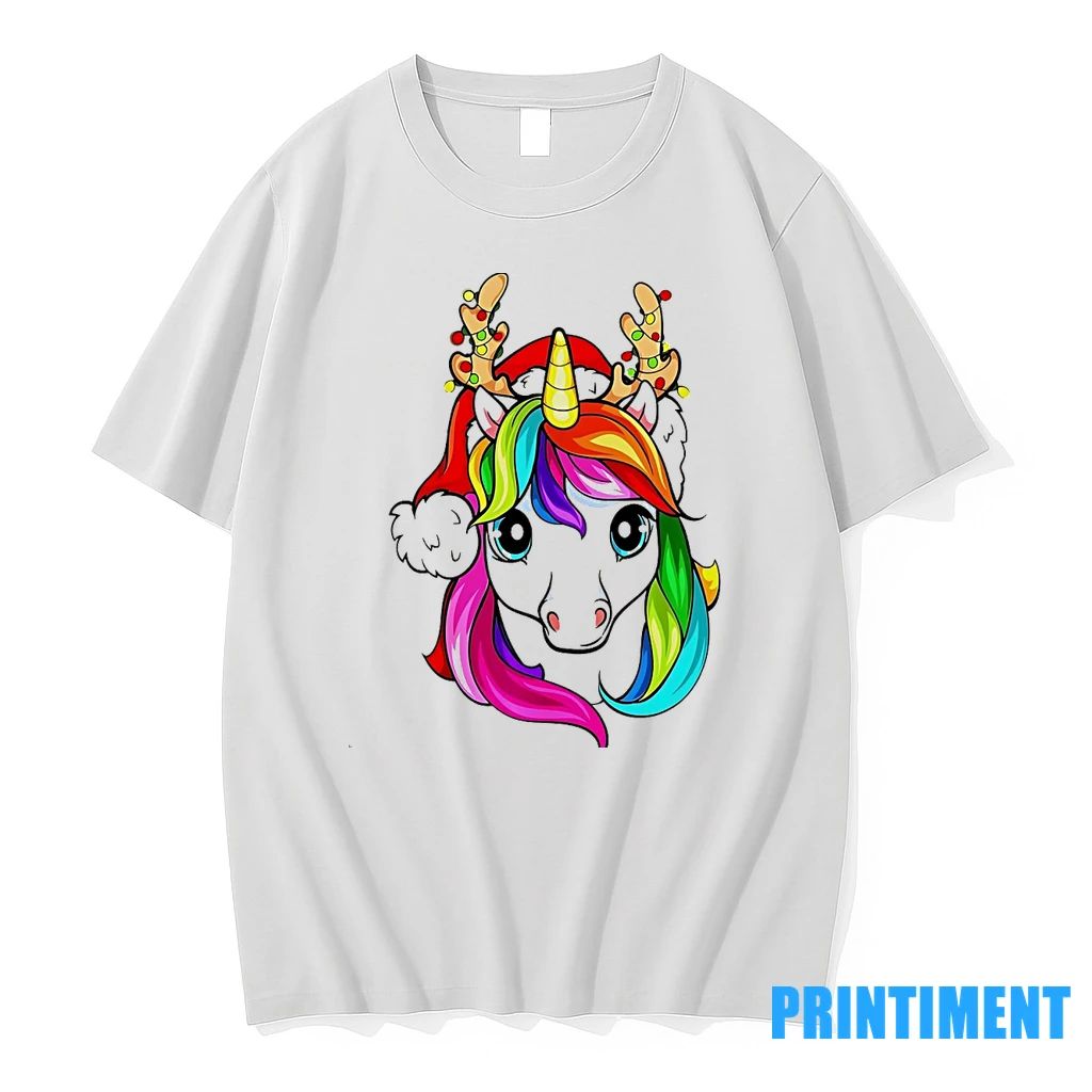Rainbow Reindeer Unicorn Christmas Lights Tshirts Sweater