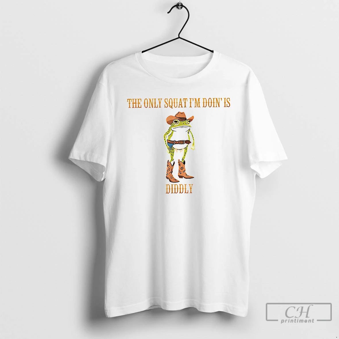 Classic Cowboy Frog The Only Squat Im Doin Is Diddly T Shirts