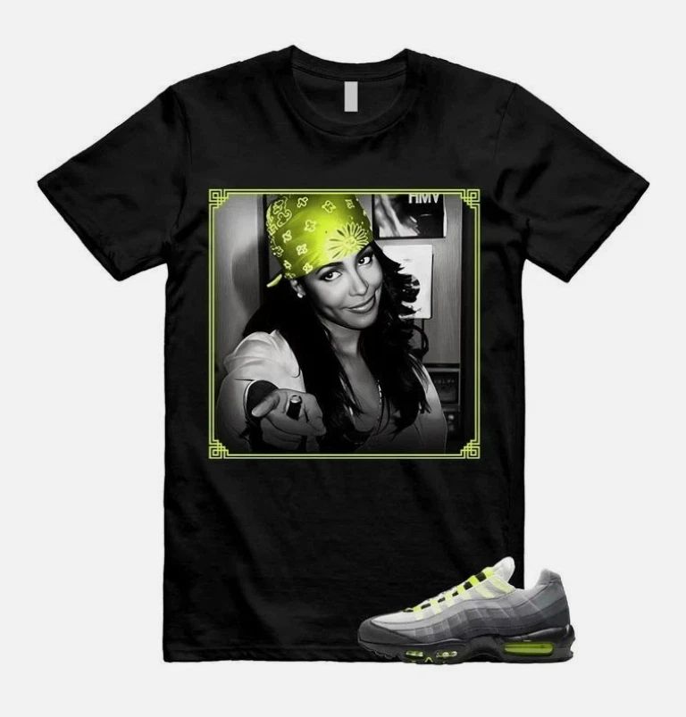 Air Max 95 Big Bubble Neon Yellow Black Cool Grey 2026 OG T Shirt