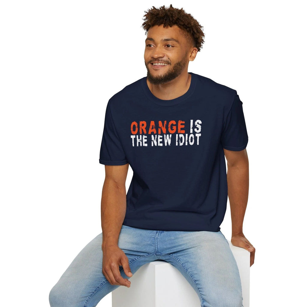 Orange Is The New Idiot T-shirt Funny Anti Trump Gift FDT Protest Unisex S-3XL