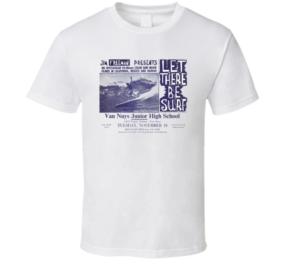 Vintage Surf T-Shirt Let There Be Surf Film 1961