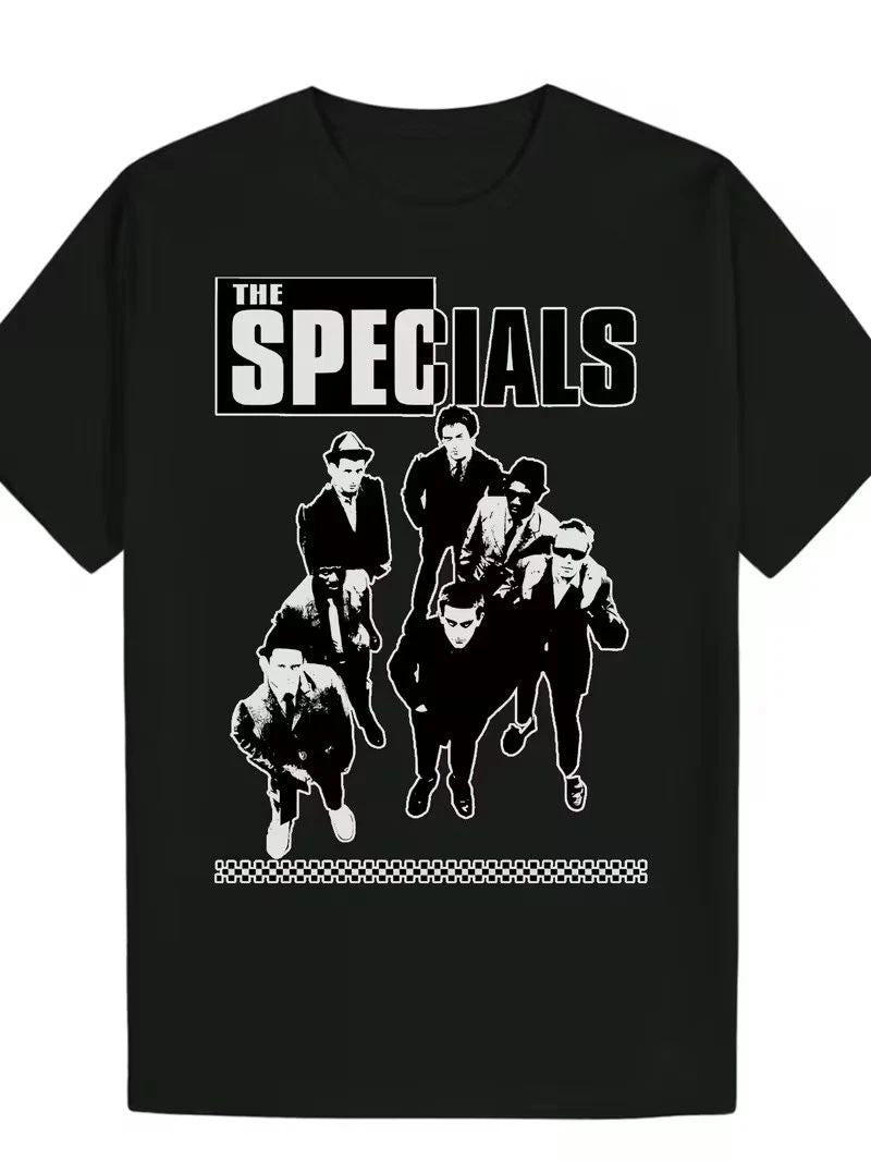 Men'S Casual Summer T-Shirt - "The Specials" Band Graphic, Black & White Design,