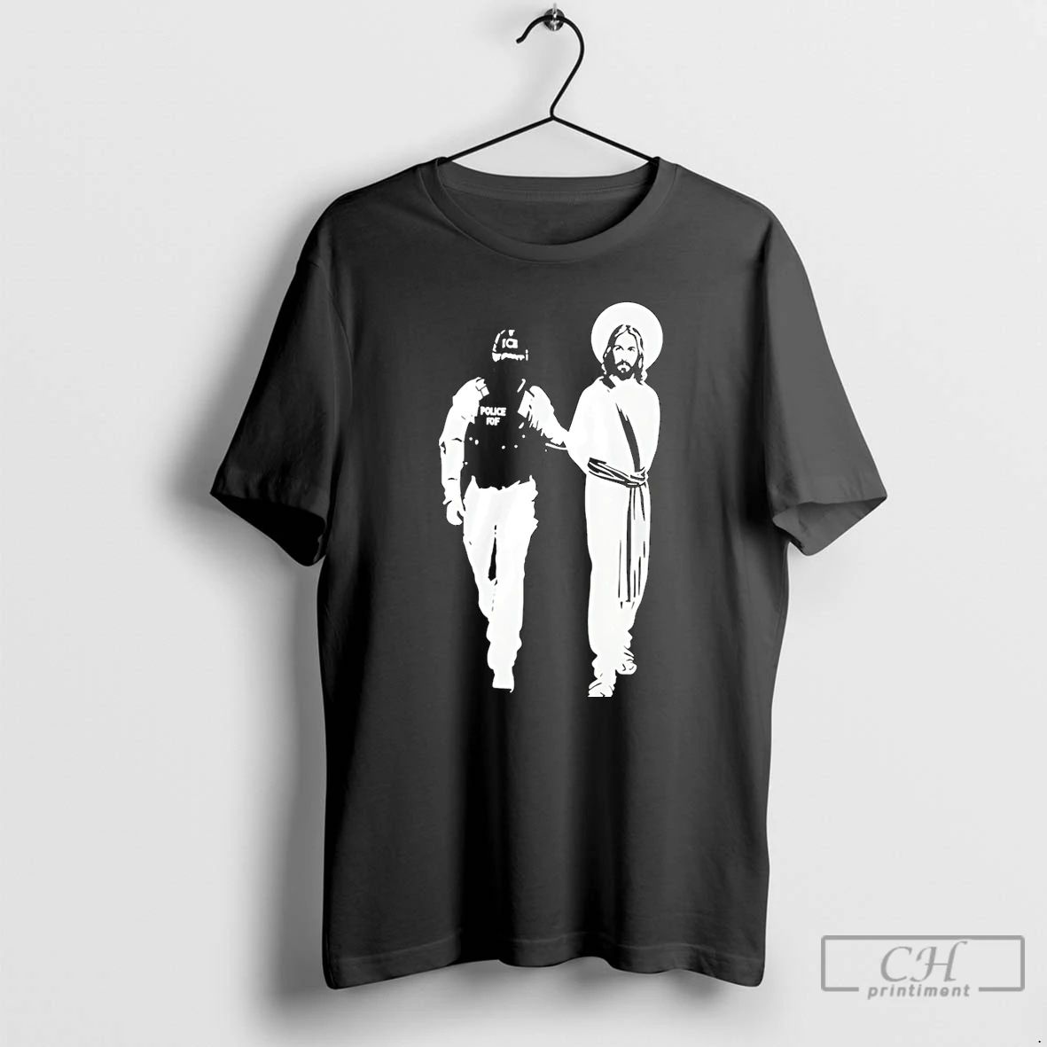 Classic Police Arrested Jesus Ice Detaining Jesus Christmas T Shirts