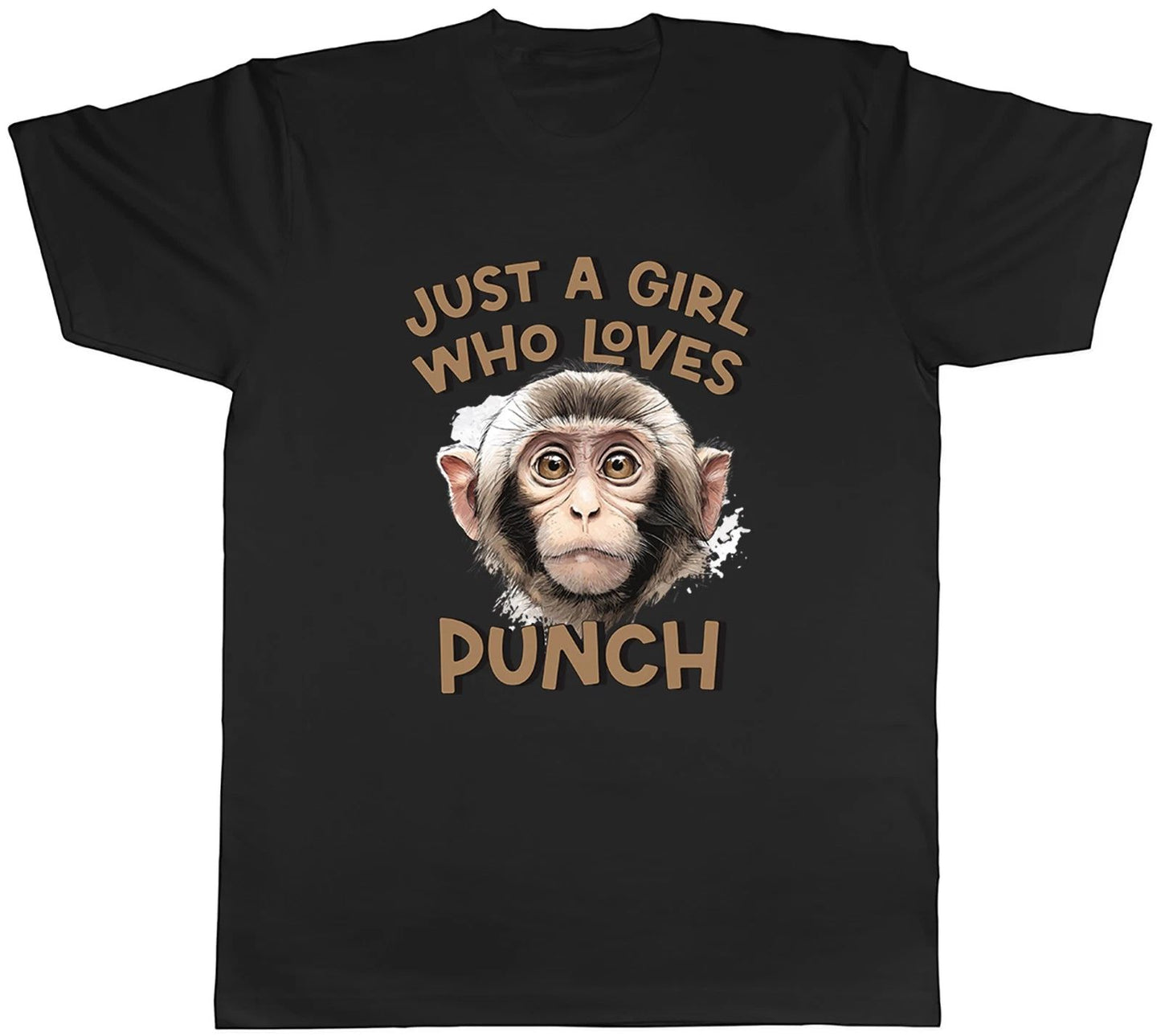 Just a Girl Who Loves Punch the Monkey Mens T-Shirt Tee Gift Top
