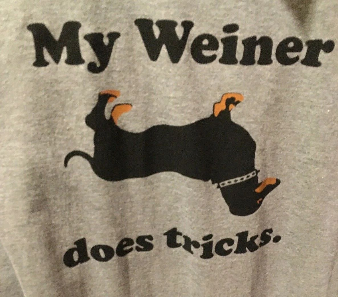 Surf Style My Weiner does Tricks New w/Tags Gray XL Men's T-Shirt *Free Ship