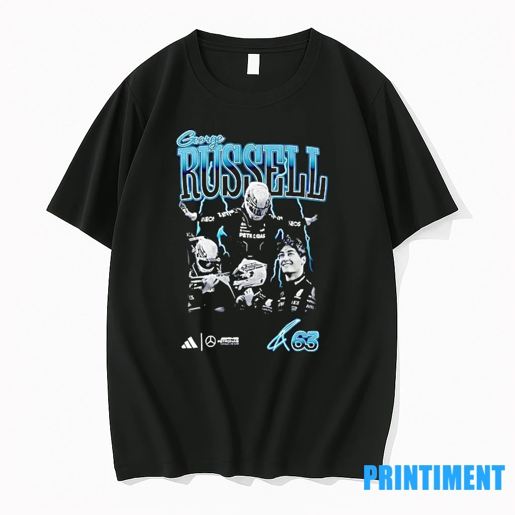 George Russell Mercedes Amg Petronas F1 Team Signature Tshirts Sweater
