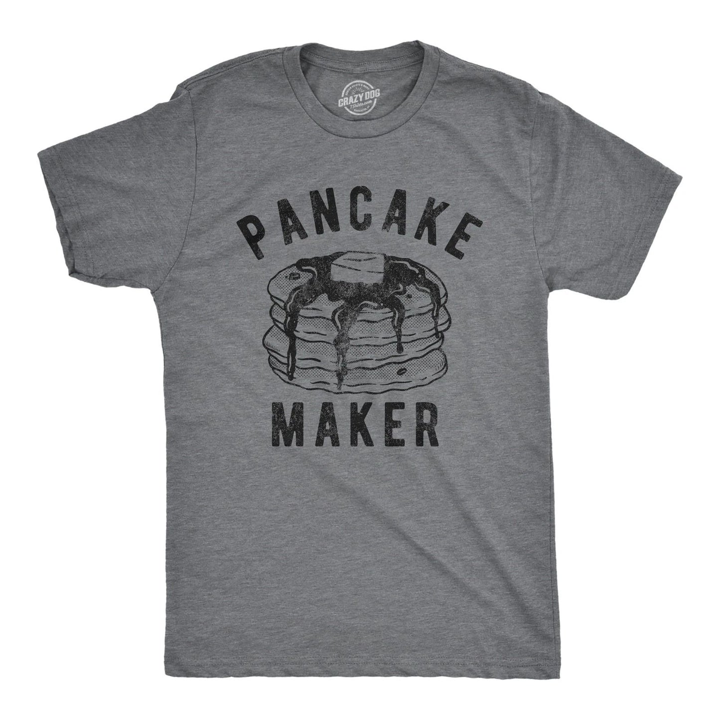 Mens Pancake Maker T Shirt Funny Breakfast Food Syrup Cute Morning Novelty Tee