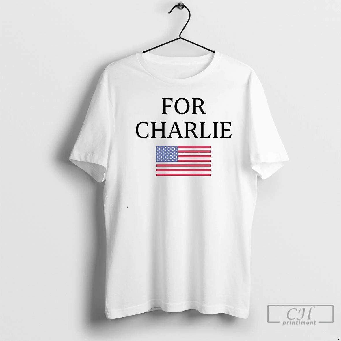 Classic For Charlie Kirk Usa Flag White T Shirts
