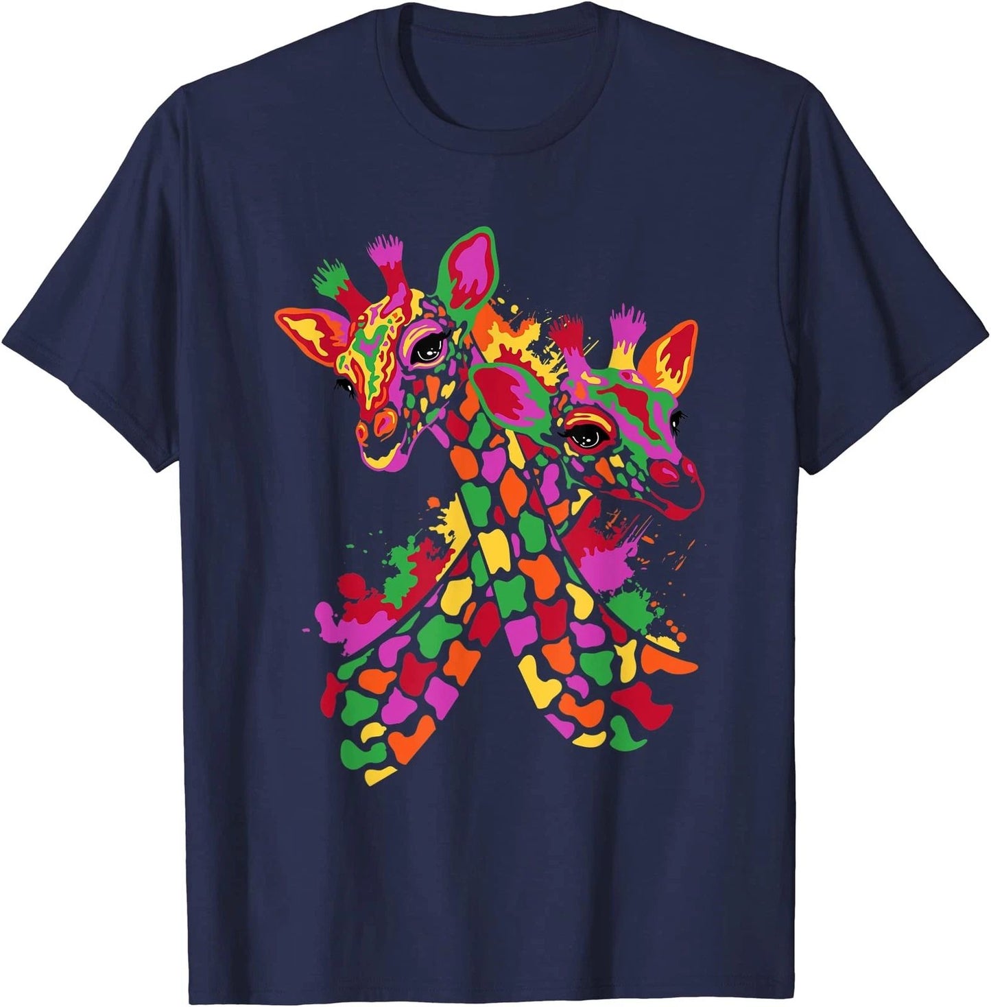 Watercolor Giraffe Lover Funny Giraffe Print Gift Unisex T-Shirt