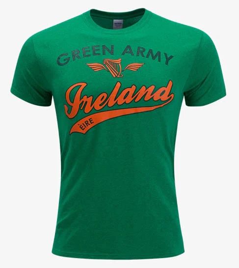 New Ireland Green Army Adult Football Soccer Eire UEFA Nations Euro T-shirt