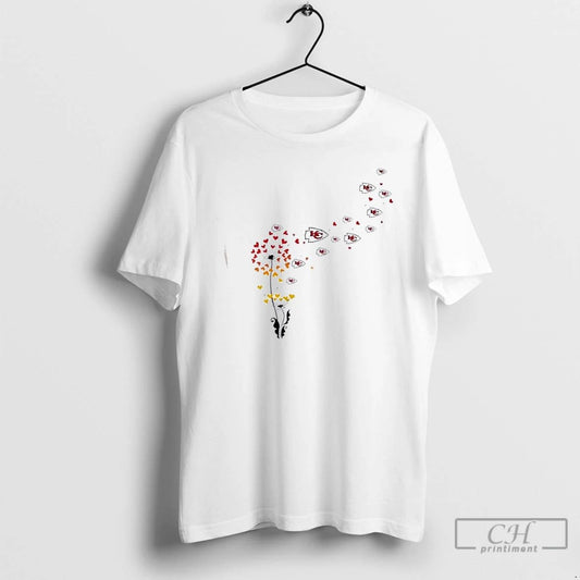 Classic Dandelion Flower Kansas City Chiefs Football Logo T Shirts