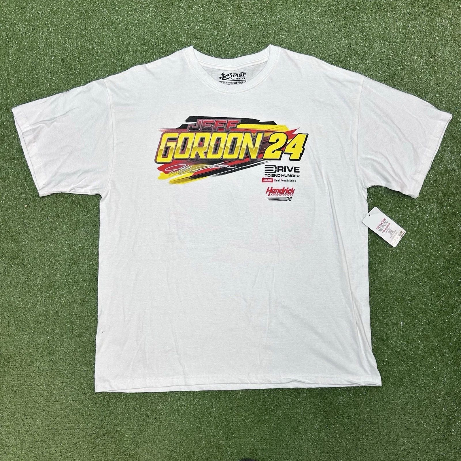Jeff Gordon #24 NASCAR Racing Graphic Tee Shirt Adult XL Drive to End Hunger NWT