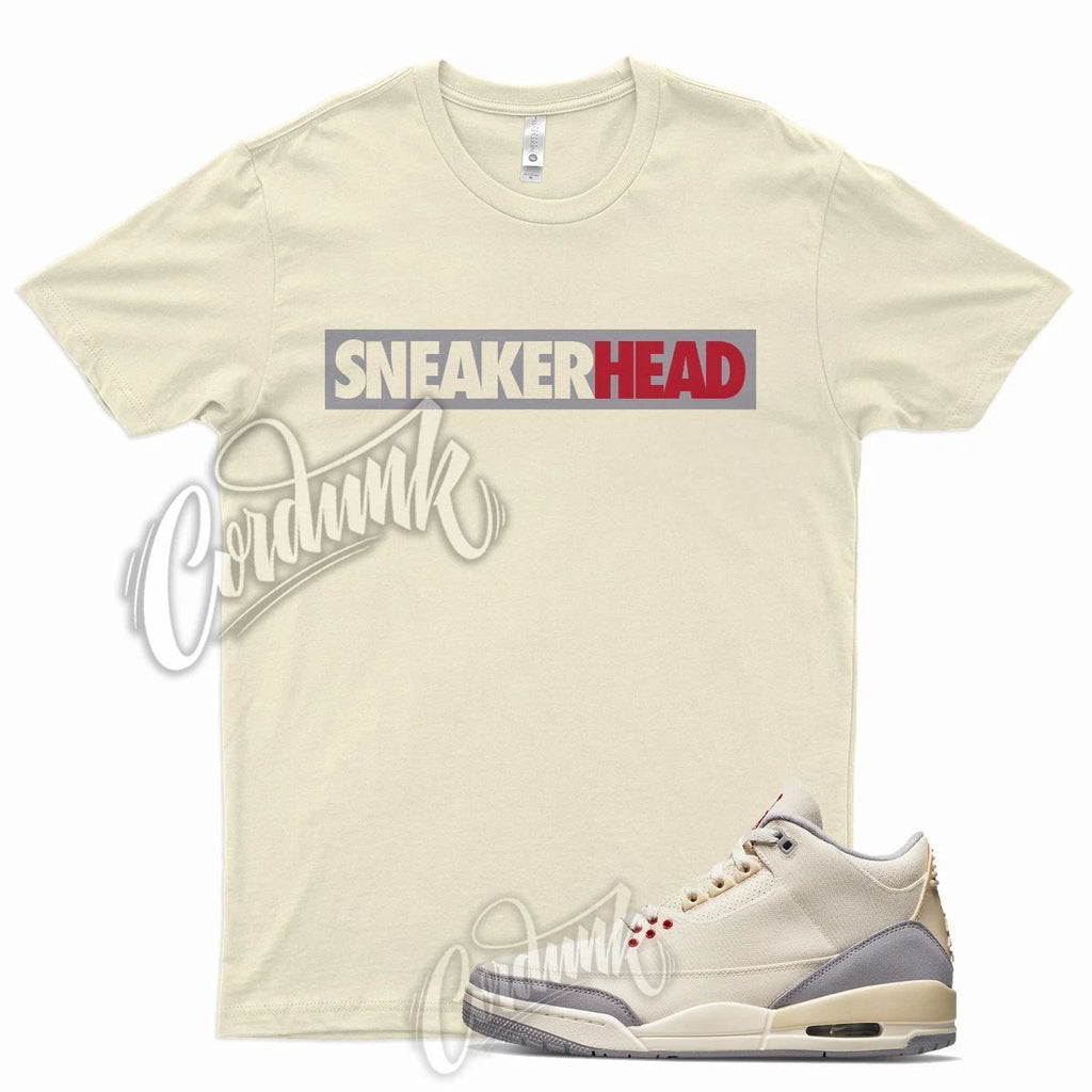 SNKRHD T Shirt for J1 3 Muslin University Red Cement Grey Sail Butter Cream