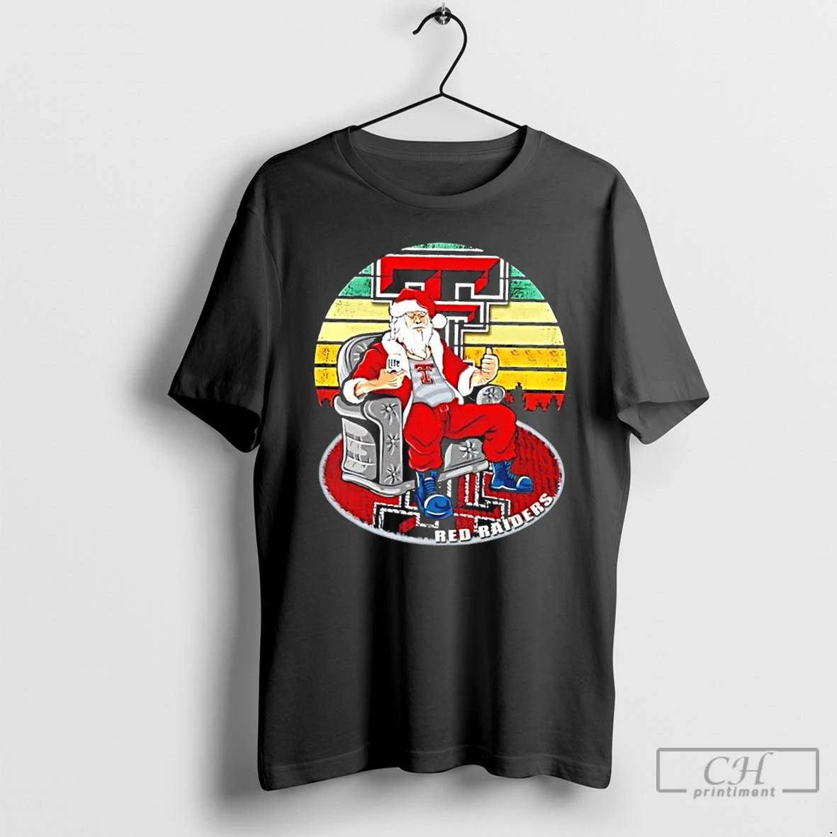 Premium Texas Tech Red Raiders X Santa Claus Christmas Vintage T Shirts