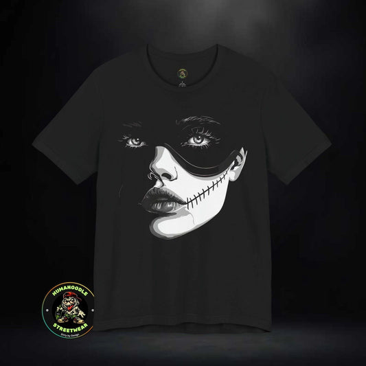 Dead Dark Masked Face T-Shirt | Gothic Portrait Tee