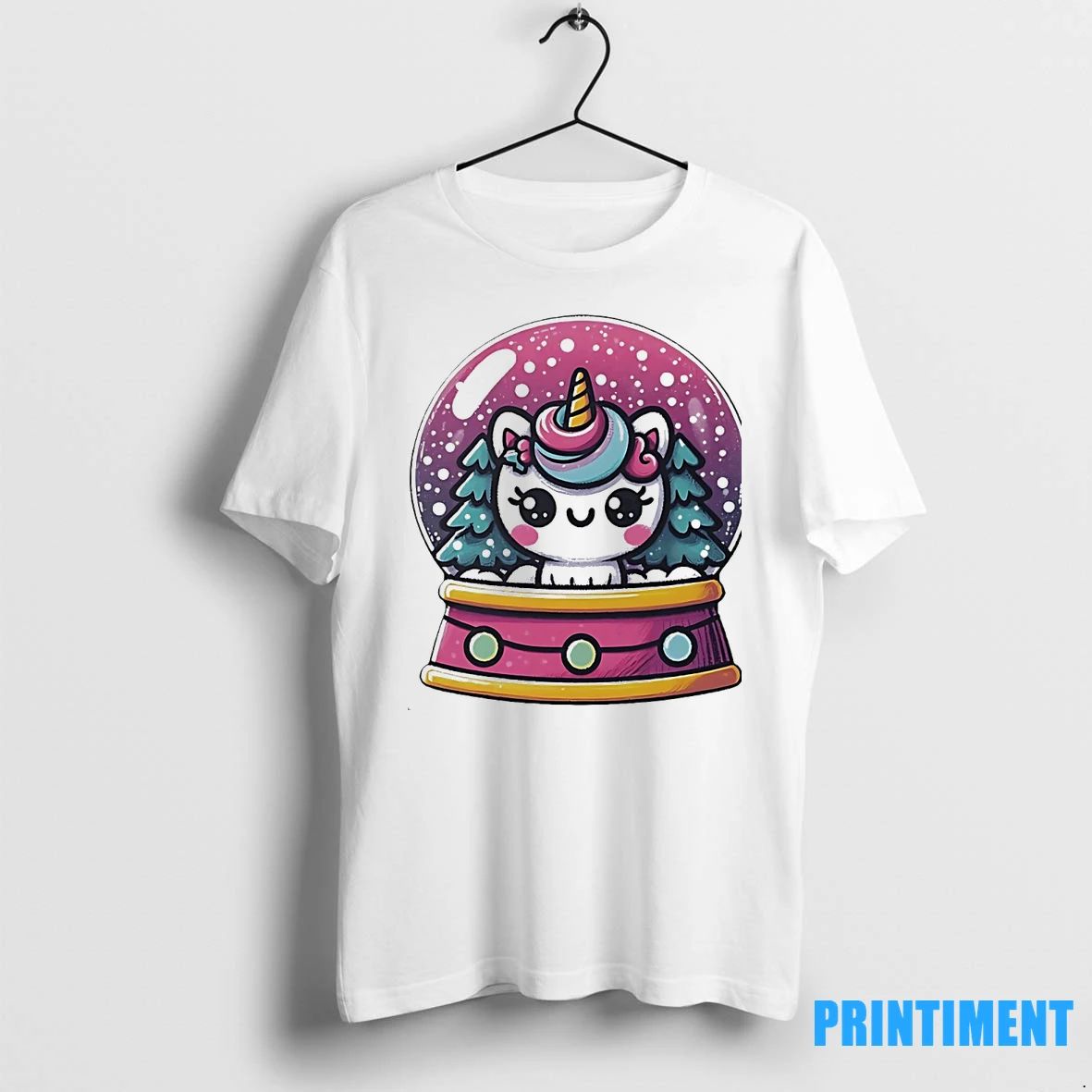 Unicorn Snow Globe Winter Wonderland Christmas Tshirts Sweater
