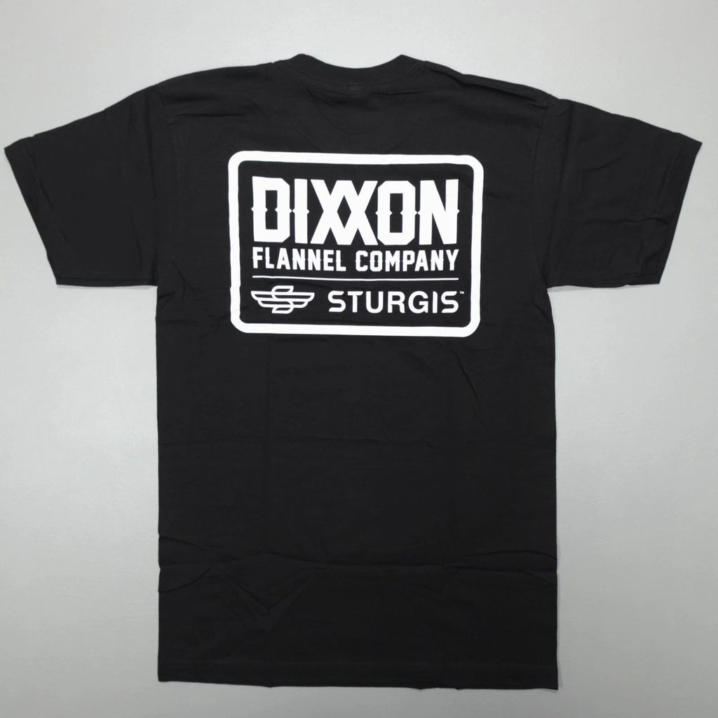 Dixxon Flannel Company Sturgis Badge Tee Shirt Short Sleeve Black Made in USA